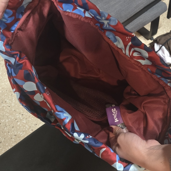 Floral Blue and Red Women's Bag - Picture 4 of 4